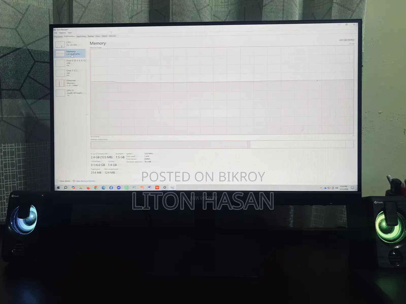 Desktop Computer Samsung 4GB Intel Core I5 HDD+SSD 1.5T
