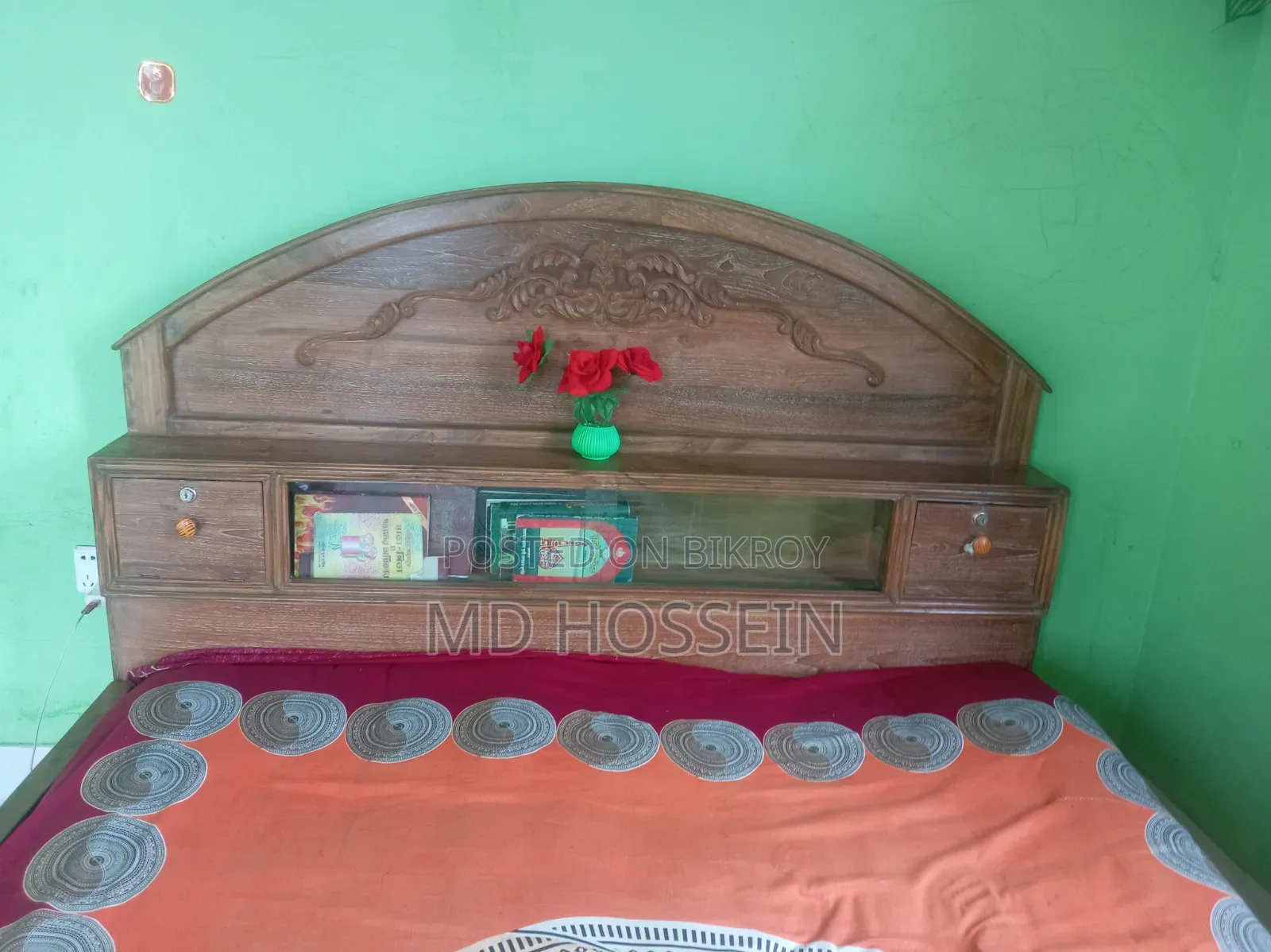 Full Box Segun Wood Bed 90% Genuine