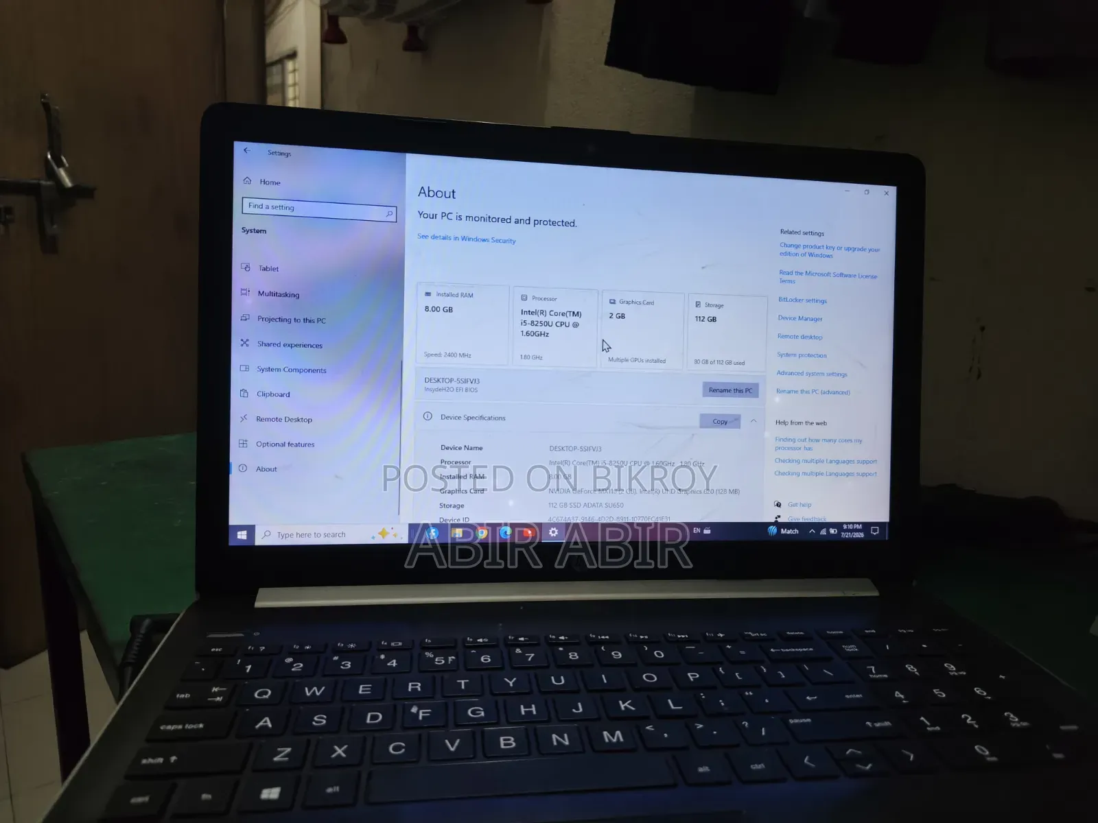 Laptop HP 15 8GB Intel Core I5 SSD 128GB