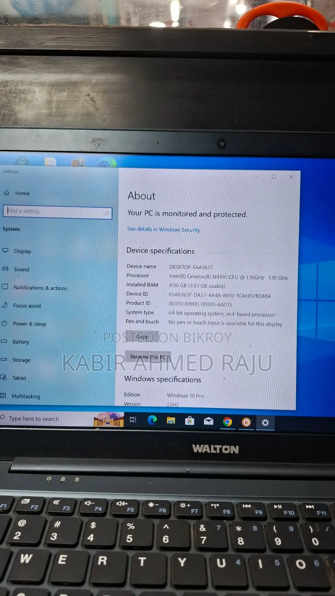 Laptop 4GB Intel Celeron eMMC 256GB