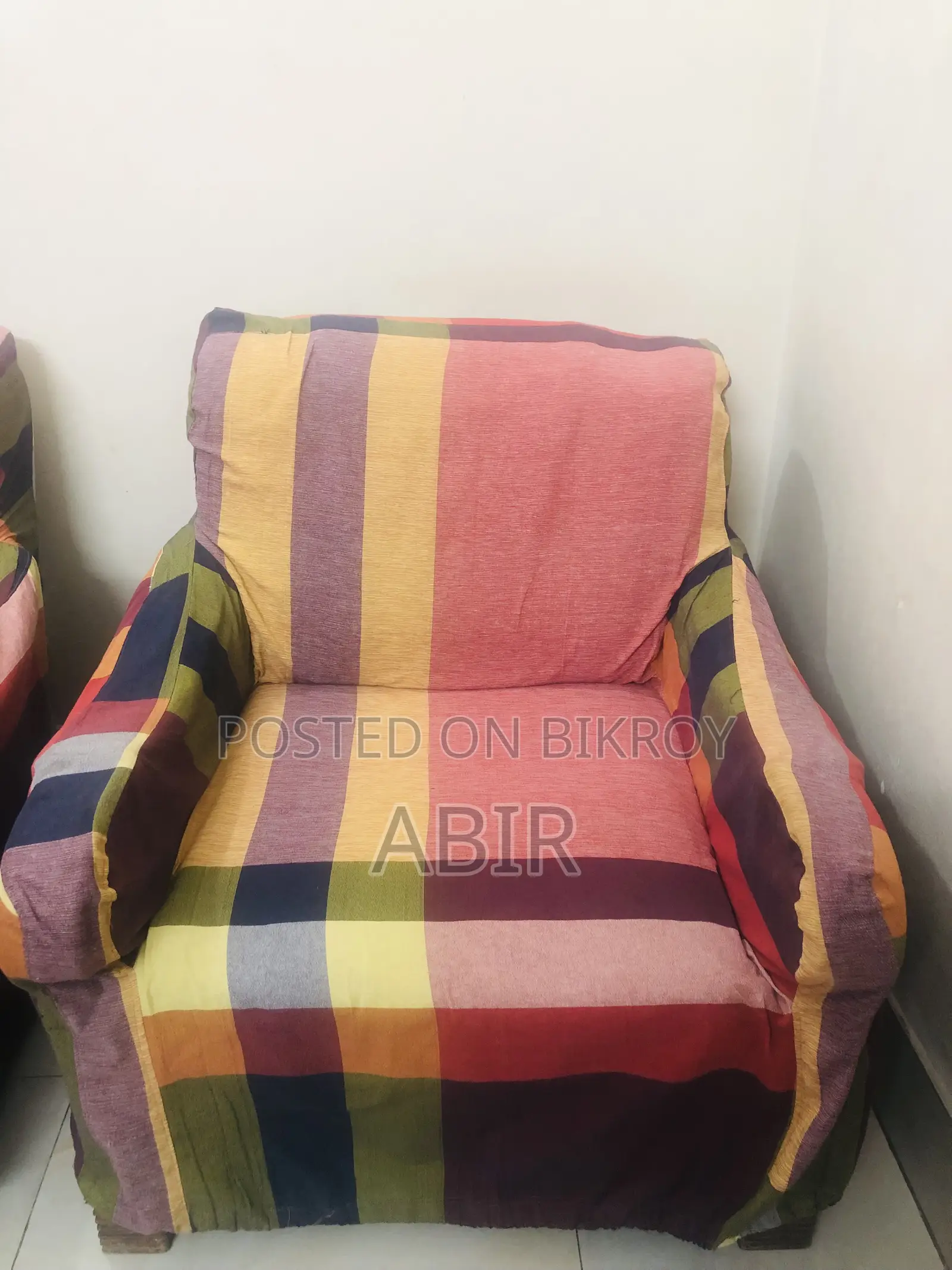Shegun Wood 3 Pis Sofa