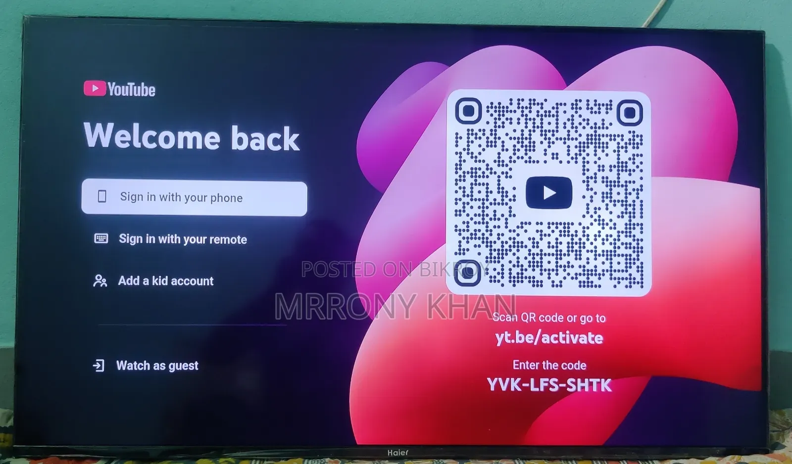 Haier,43smart Android Voice Control FHD TV