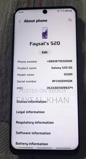 Samsung Galaxy S20 5G Uw 128 GB