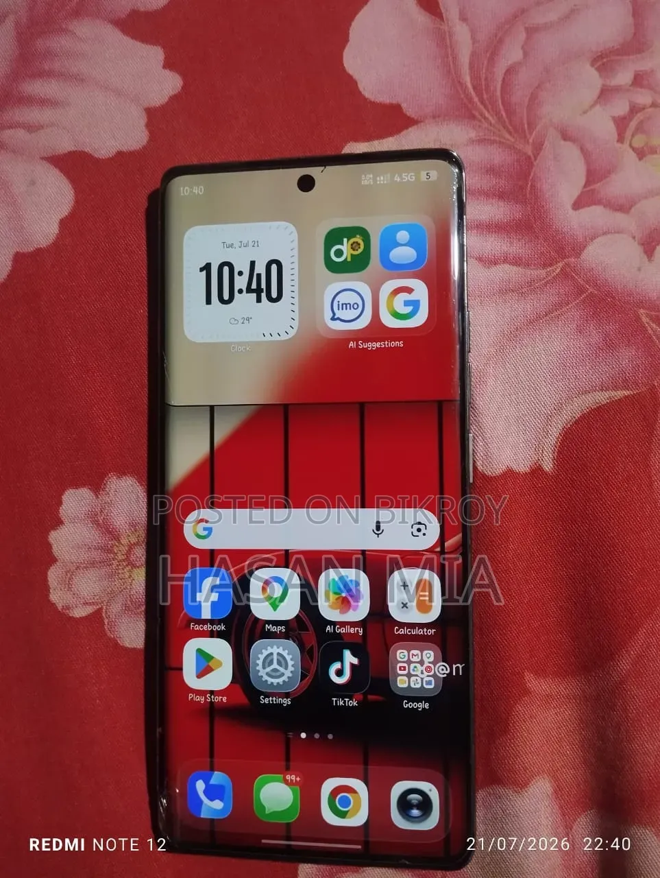 Tecno Camon 40 Pro 4G 256 GB Silver