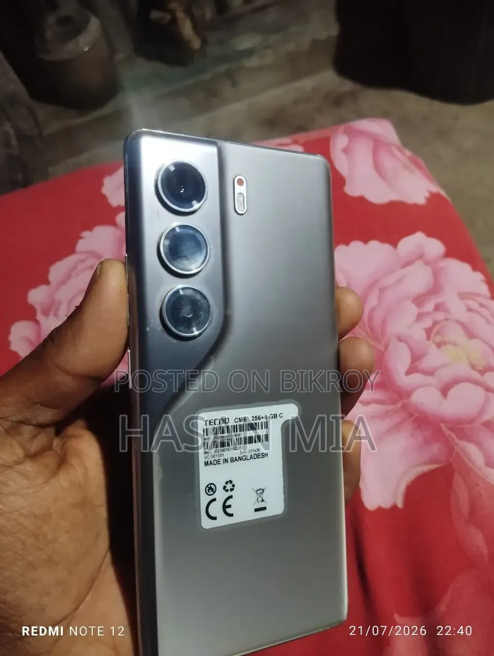 Tecno Camon 40 Pro 4G 256 GB Silver
