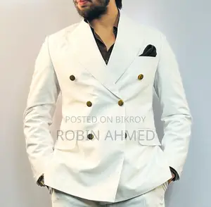 Raymond White Double Breasted Suit | Size 40 | Like New