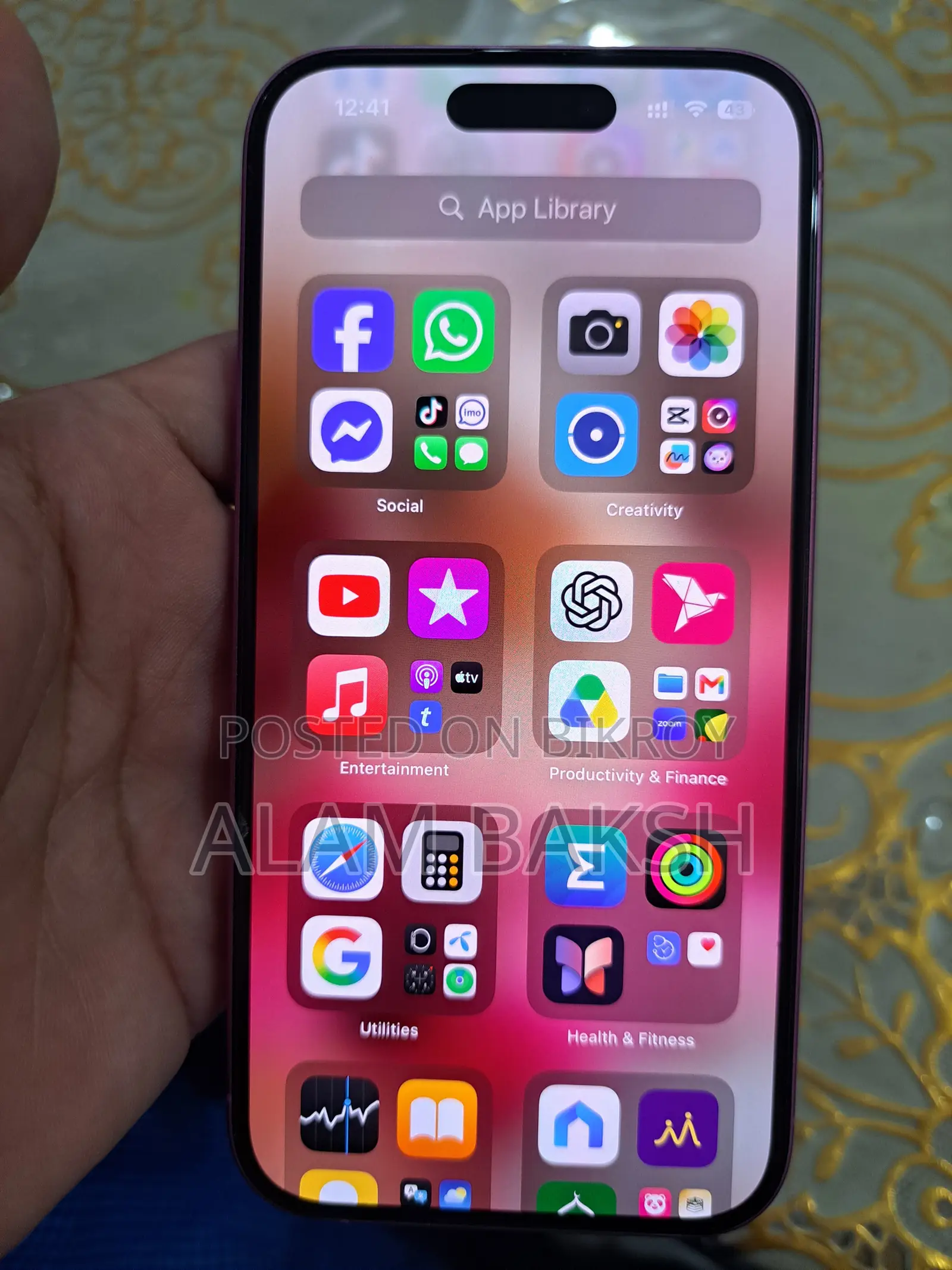 অ্যাপল আইফোন ১৬ ১২৮ জিবি পিঙ্ক