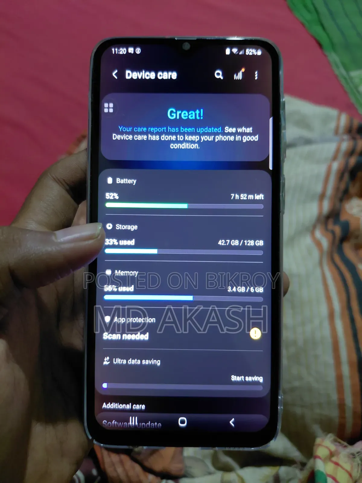 স্যামসাং গ্যালাক্সি এ৫০ ১২৮ জিবি সাদা