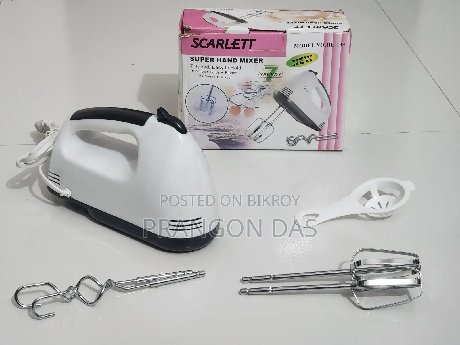 Scarlet Electric Super Hand Mixer Egg Beater