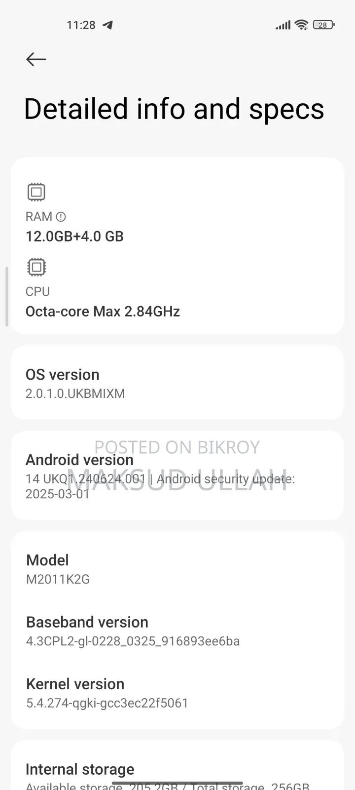 Xiaomi 12 256 GB White