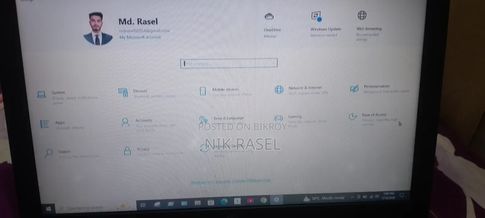 Laptop HP 15S 8GB AMD A6 SSD 256GB