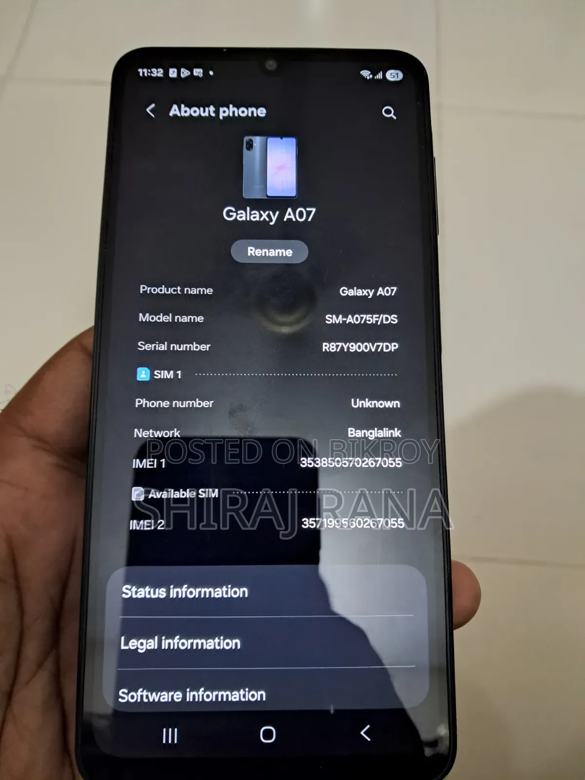 Samsung Galaxy A07 4G 64 GB Black