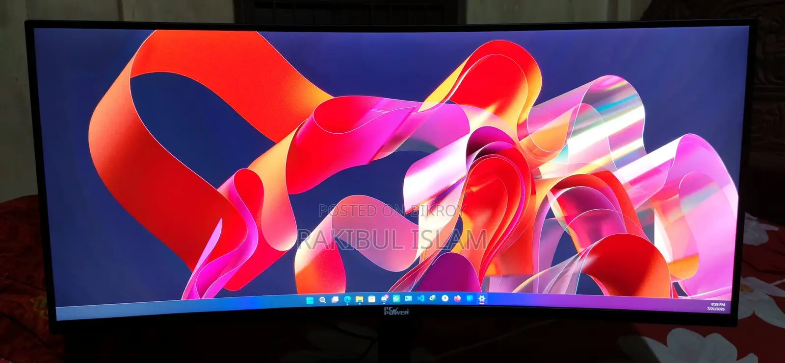 PC Power PCG34B180WQC 34" WQHD 180Hz VA Curved Gaming Monitor