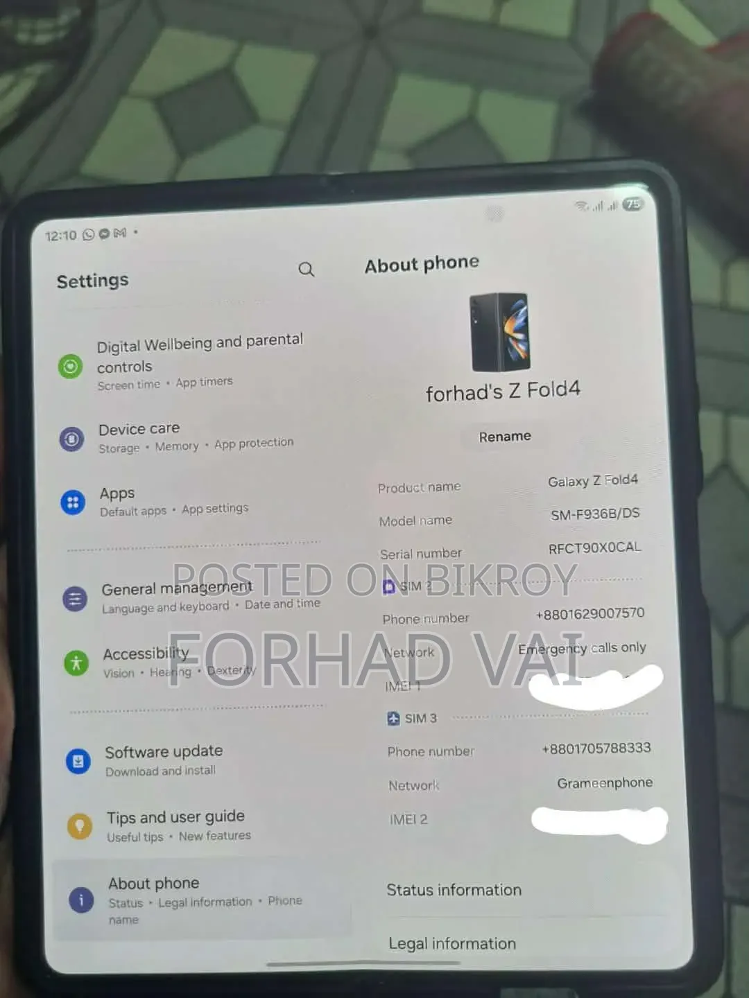 Samsung Galaxy Z Fold4 256 GB Black
