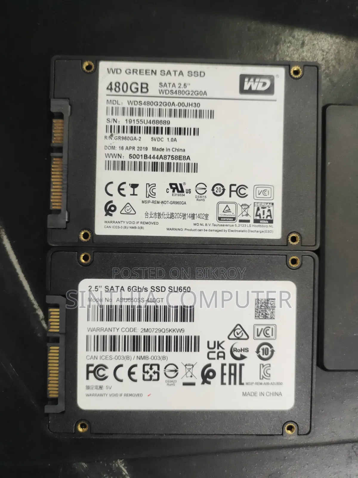 WD 480 GB SATA SSD
