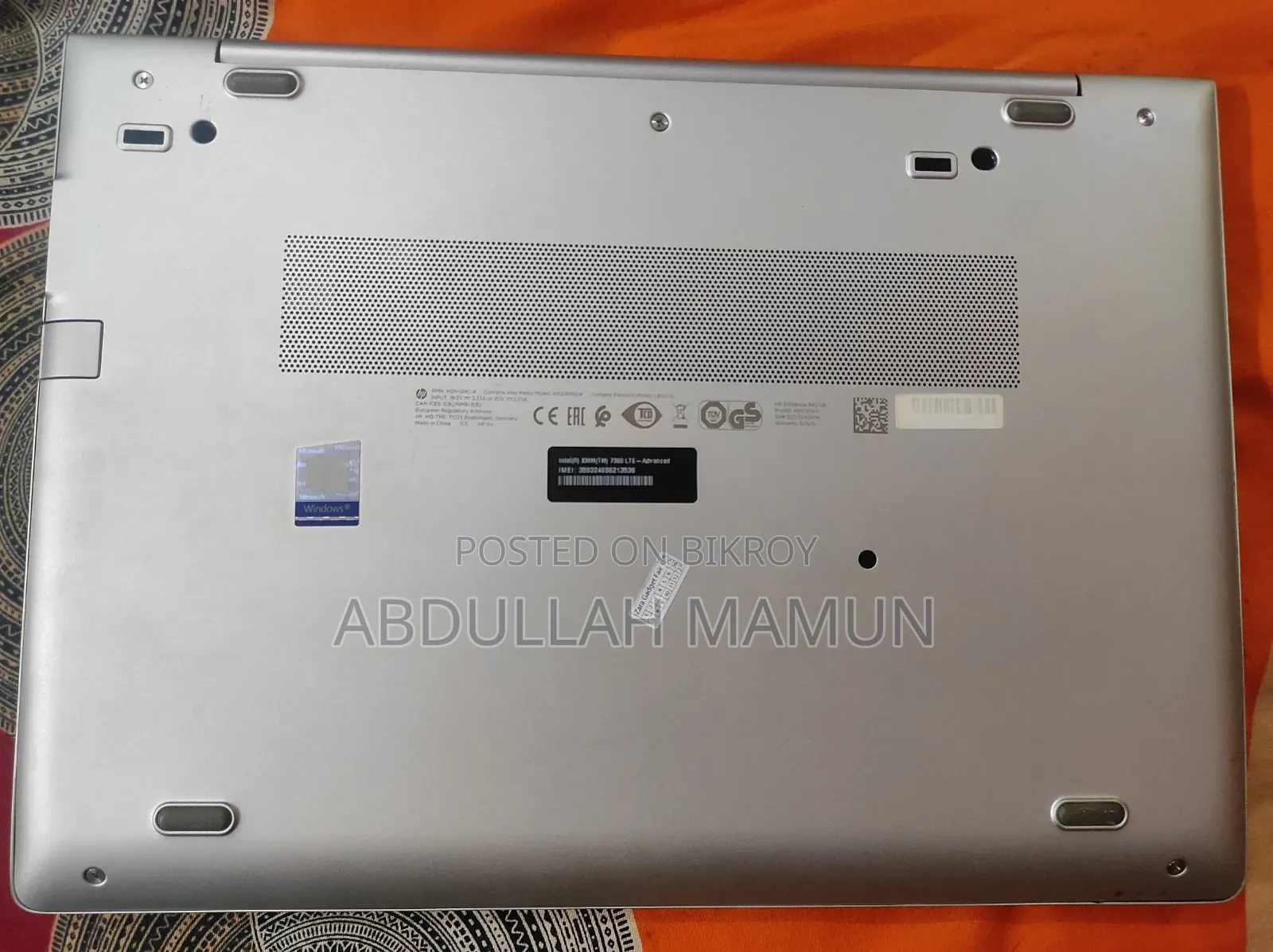 ল্যাপটপ HP EliteBook 840 G6 16GB Intel Core I5 SSD 512GB