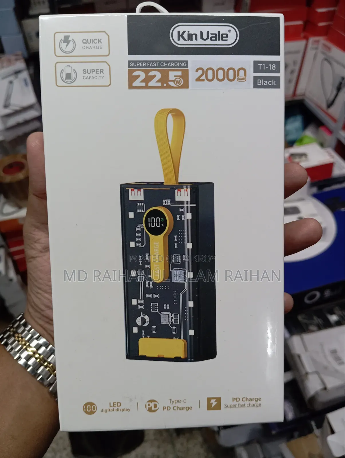 ​⚡ KinVale 22.5W Super Fast Charging Power Bank (20,000mAh) ⚡