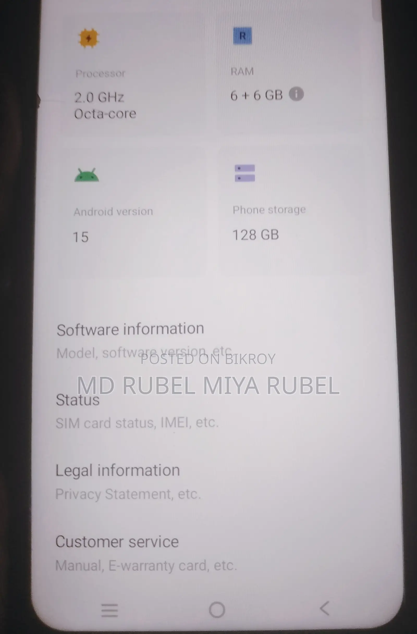Vivo Y18 128 GB Silver