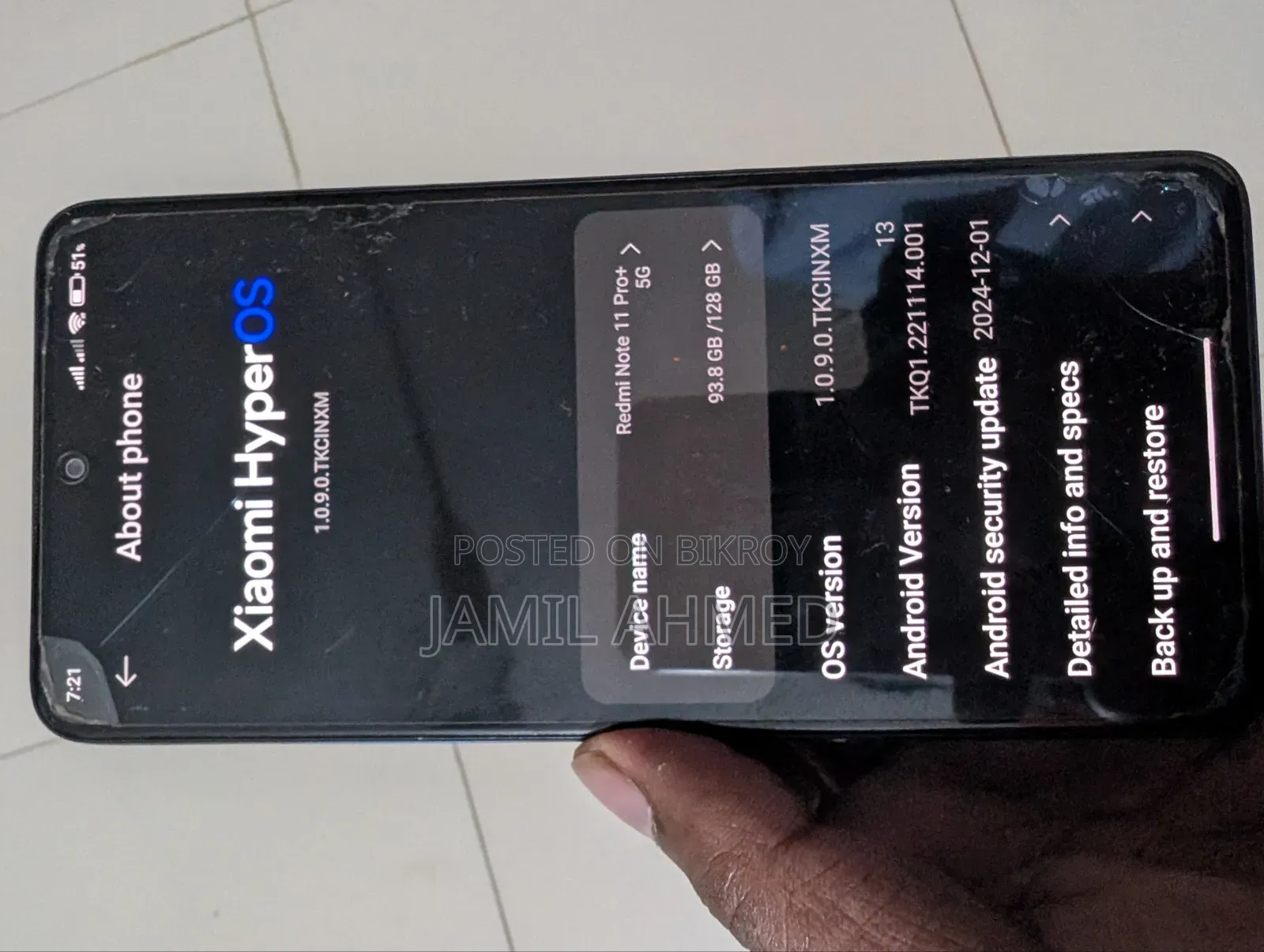 Xiaomi Redmi Note 11 Pro+ 5G 128 GB Blue