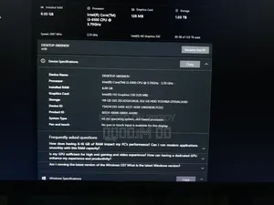 Desktop Computer 8GB Intel Core I3 SSD 1T