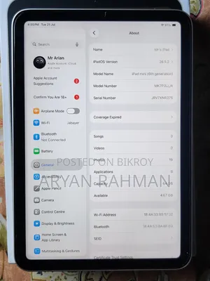 Apple iPad mini 6 64 GB White