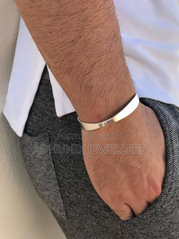 925/21k 100% Pure Silver Mens Bracelet.