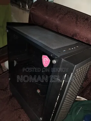 PC Power Flow Dark Light Mesh Mid Tower Black ATX Gaming Desktop Case