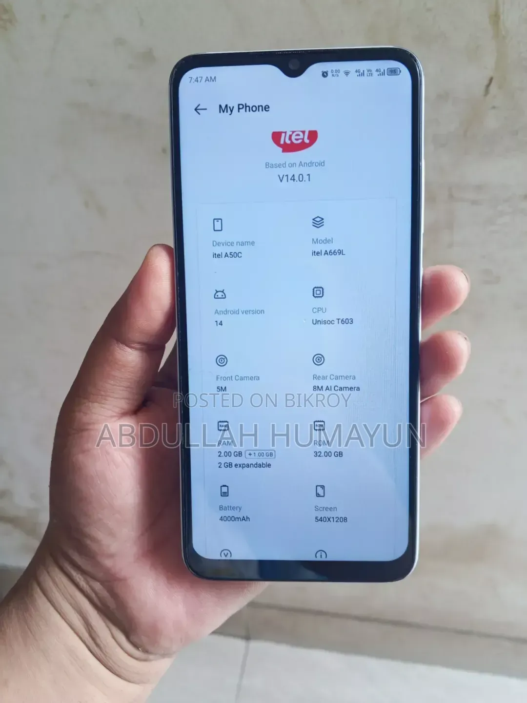 Itel A50C 32 GB White