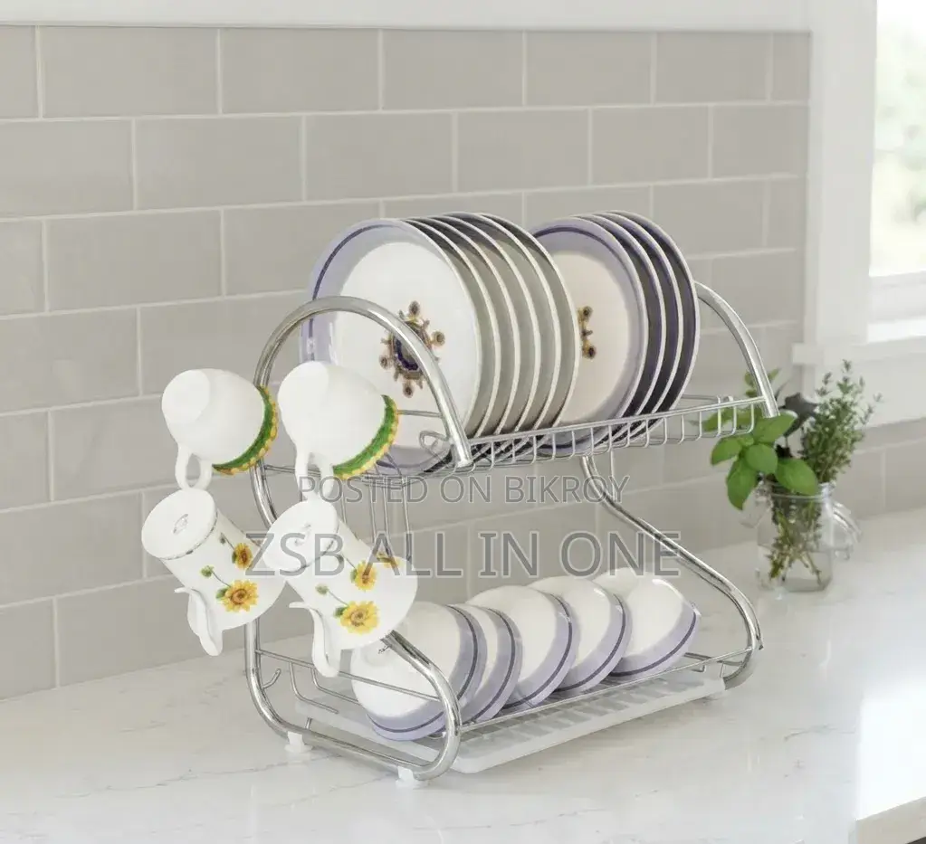 2 Layer Dish Drainer Drying
