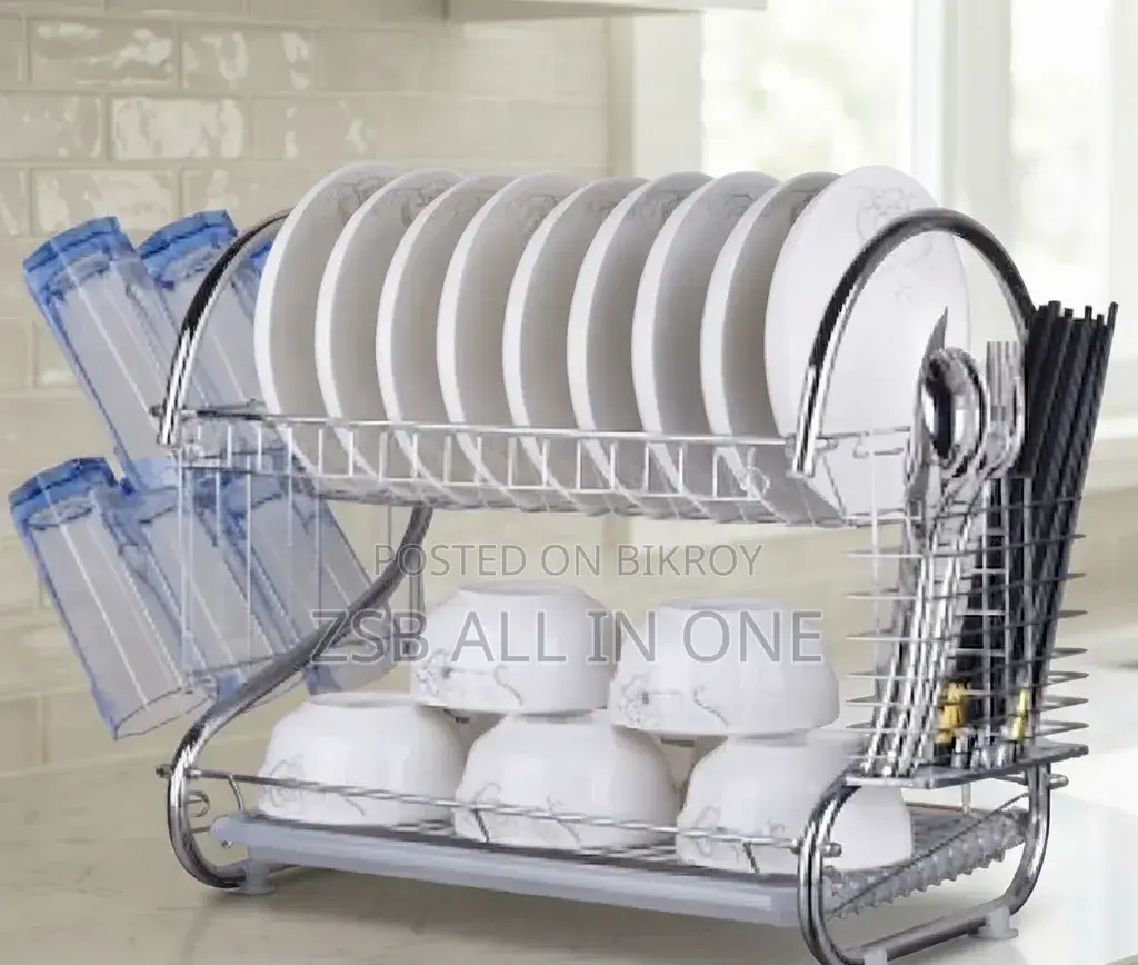 2 Layer Dish Drainer Drying
