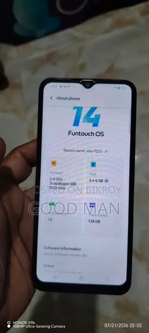Vivo Y22s 128 GB Blue