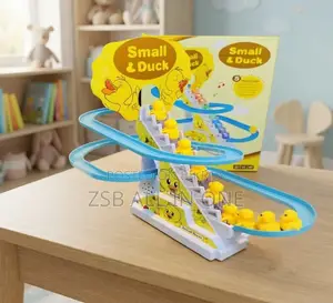 Electric Cartoon Duck Climbing Music Train Duck Toys