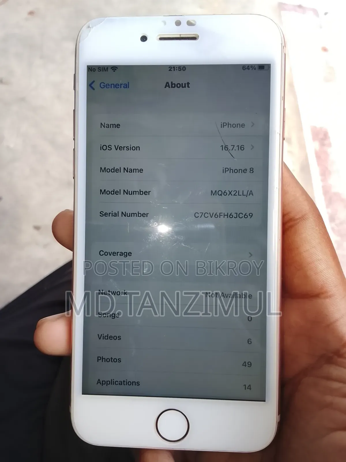 Apple iPhone 8 64 GB Rose Gold