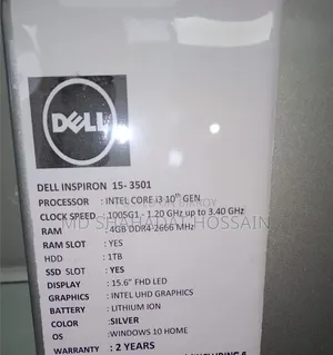 Laptop Dell Inspiron 15 3501 4GB Intel Core I3 HDD 1T