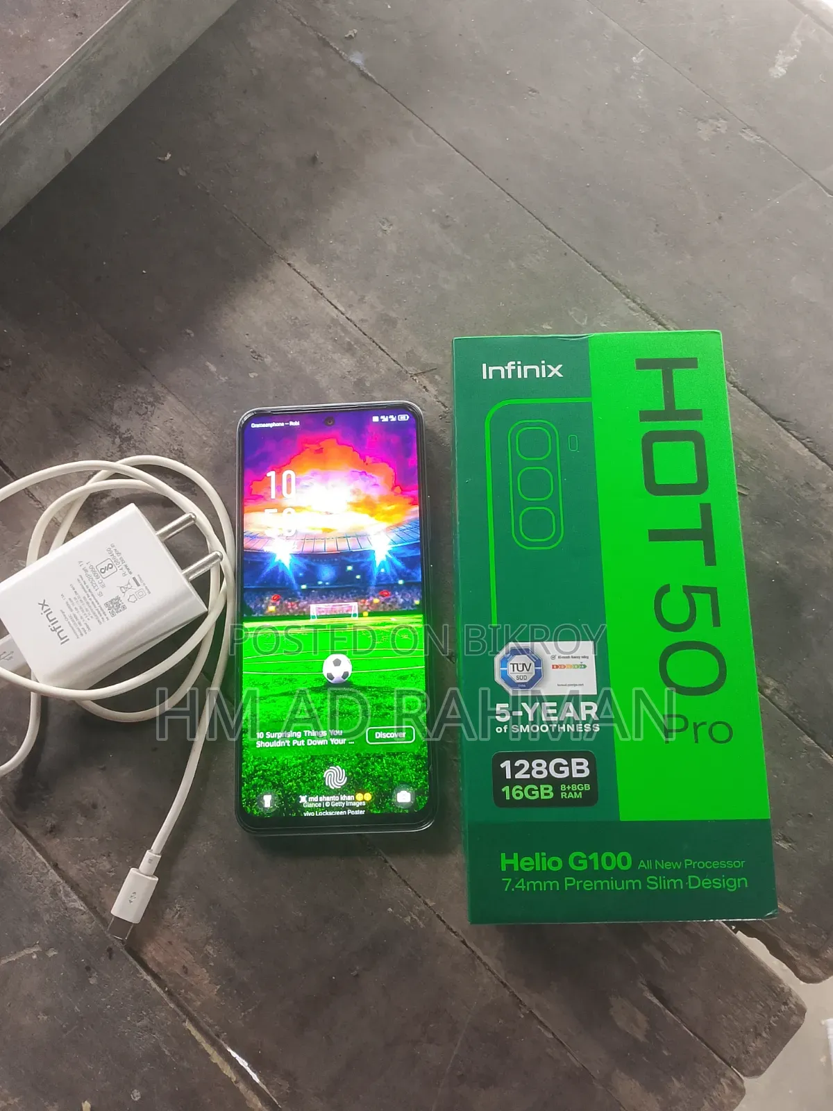 ইনফিনিক্স হট ৫০ প্রো ৪জি ১২৮ জিবি সাদা