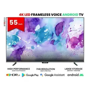 4K UHD LED Panel Voice Control Smart Android TV 55'' INCHE
