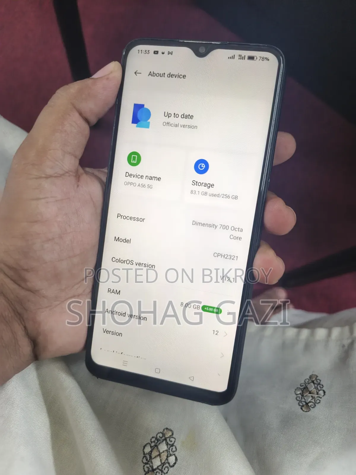 Oppo A56 5G 256 GB Black