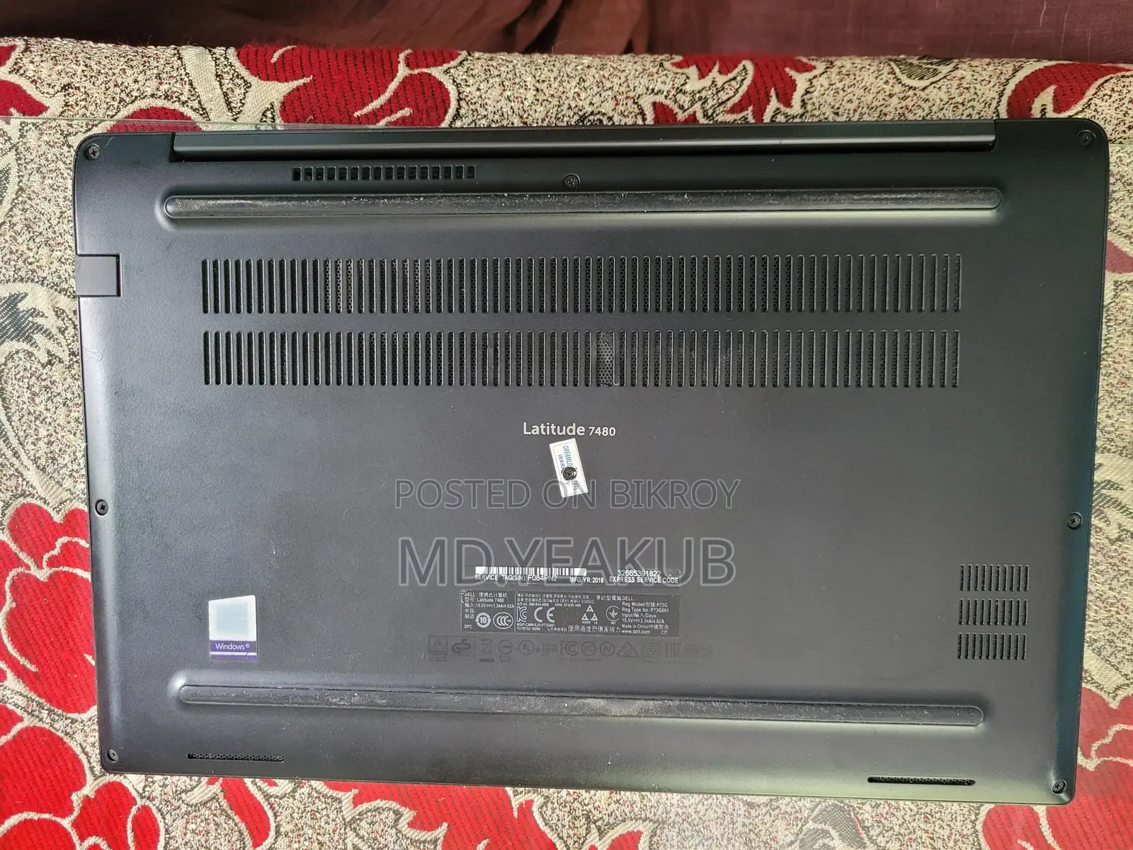 Laptop Dell Latitude 7480 16GB Intel Core I5 SSD 256GB