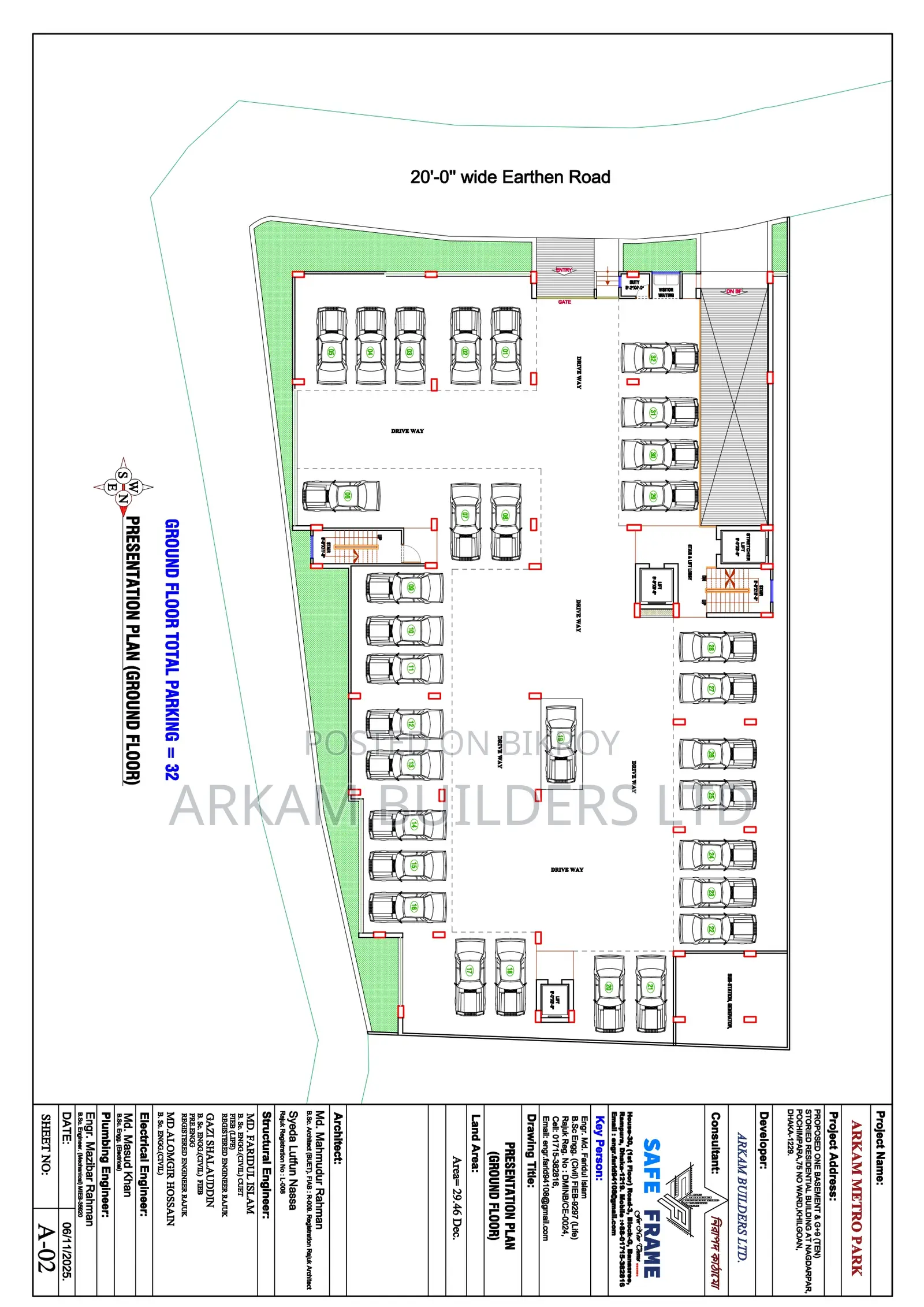 3-Bedroom Apartment in Arkam Metro Park, Banasree for sale