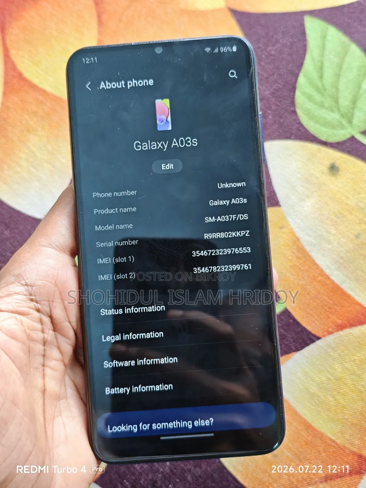 Samsung Galaxy A03s 64 GB Blue