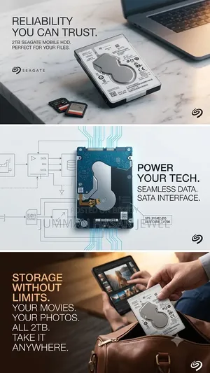 Seagate ২ টিবি মোবাইল এইচডিডি (২.৫ ইঞ্চি ল্যাপটপ হার্ড ড্রাইভ)