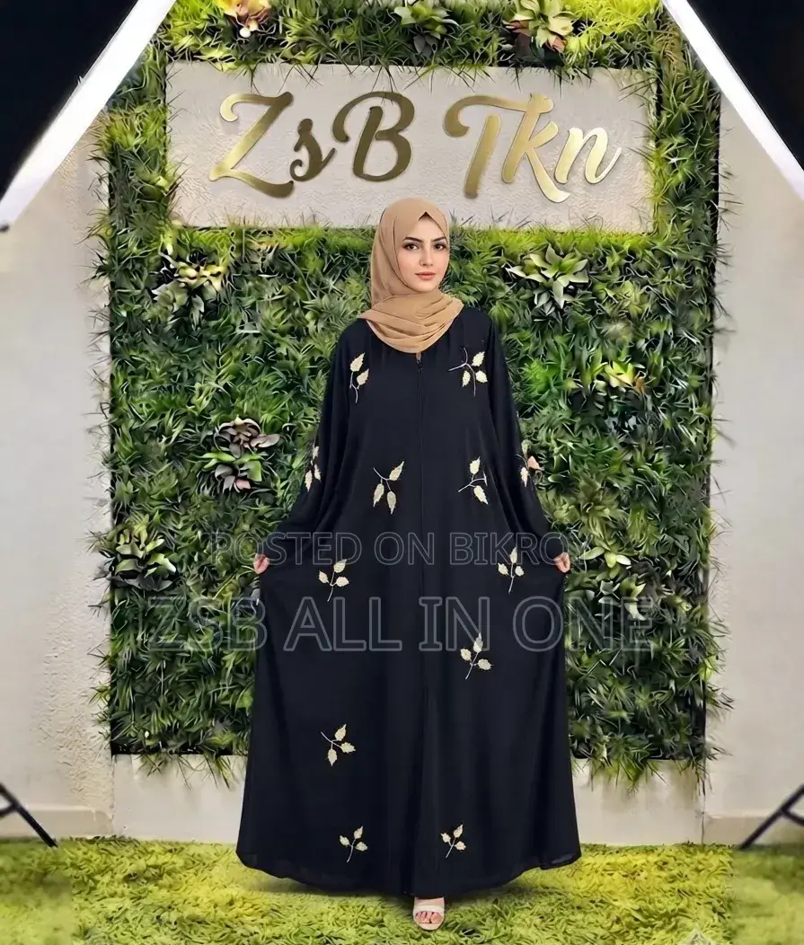 Leaf Embroidery Burka (Full Set)
