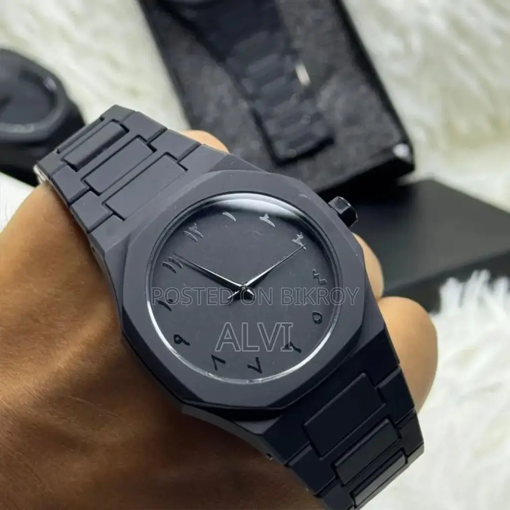 Premium Arabic Dial Black Watch for Men | Luxury Quartz Wrist Watch