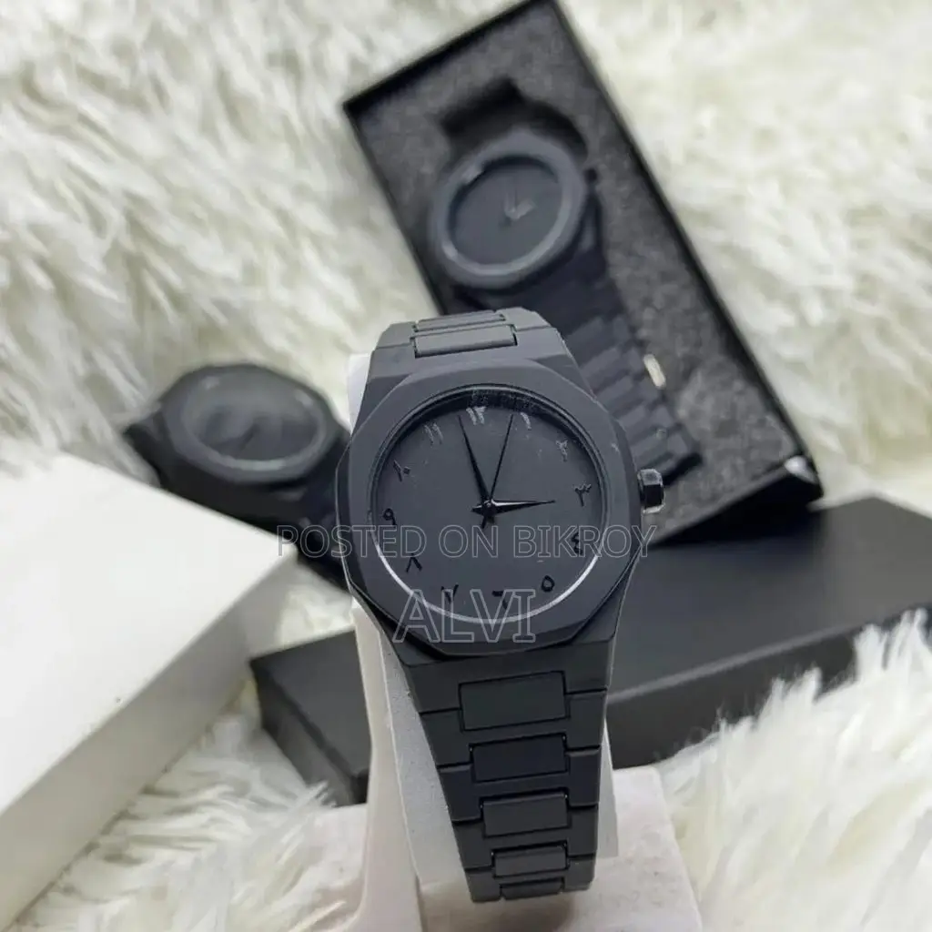 Premium Arabic Dial Black Watch for Men | Luxury Quartz Wrist Watch
