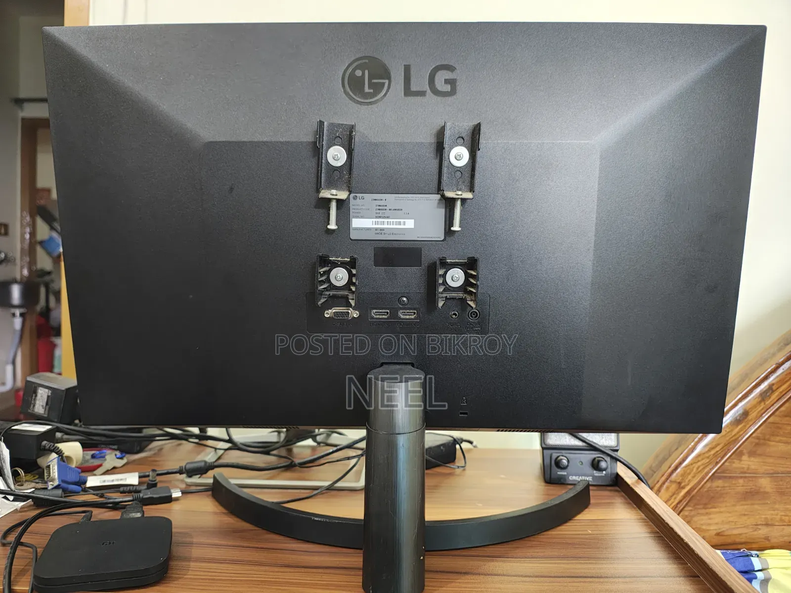 LG 27mk600m-B 27 Inch Class Full Hd Ips Led Dual Hdmi Vga Monitor
