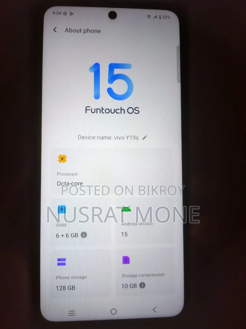 Vivo Y19s 128 GB