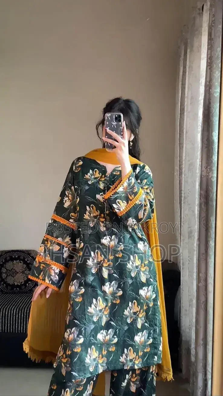 Cotton Readymade Three Piece