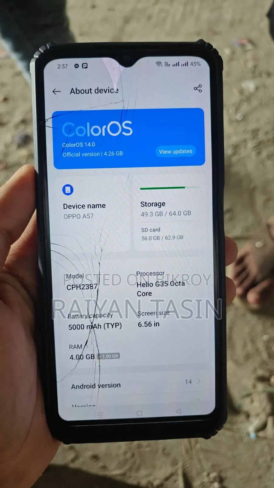 Oppo A57 4G 64 GB Blue