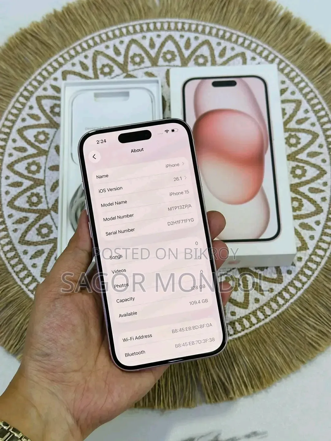 Apple iPhone 15 128 GB Pink