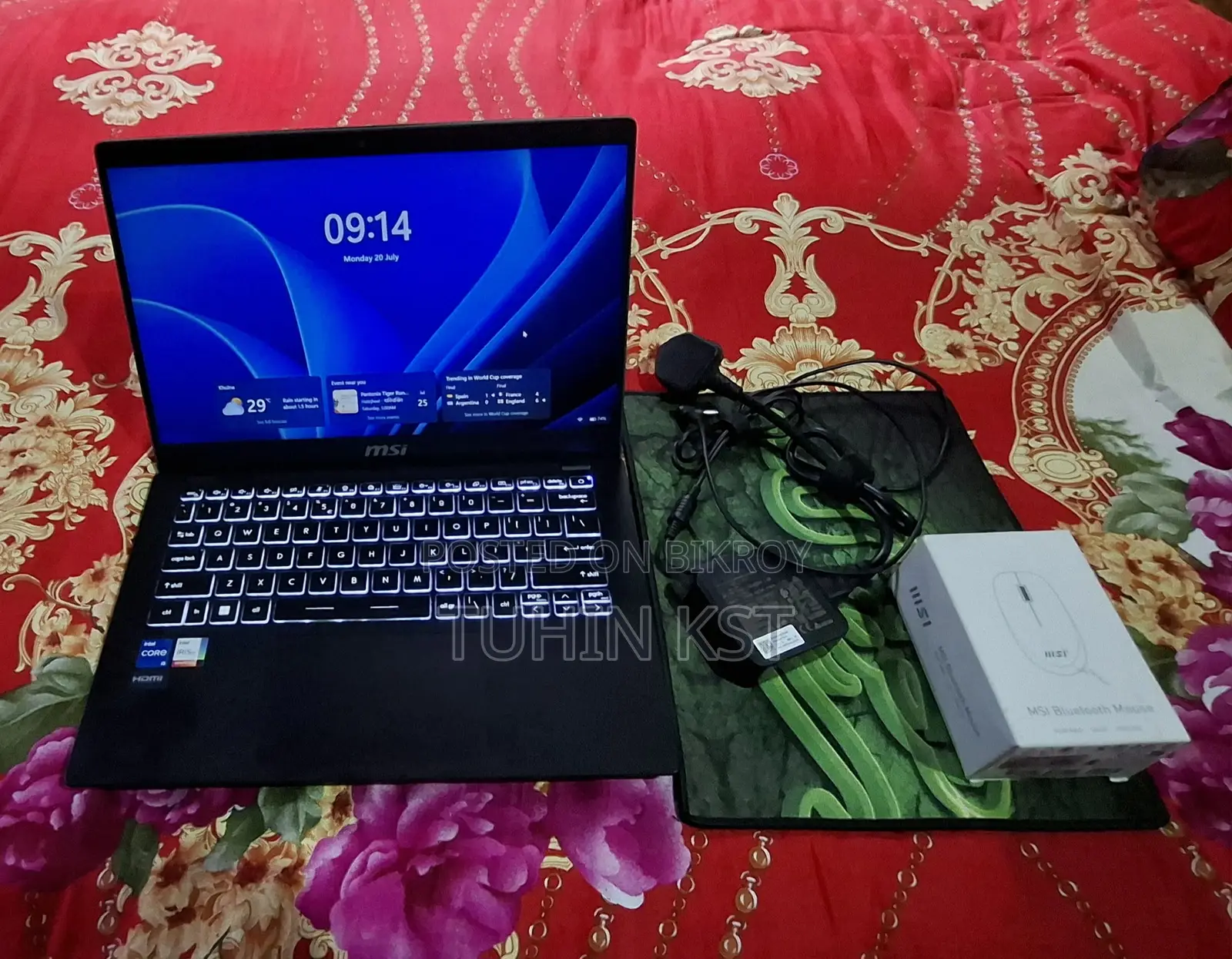 ল্যাপটপ এমএসআই মডার্ন ১৪ ১৬ জিবি ইন্টেল কোর আই৫ এসএসডি ৫১২ জিবি
